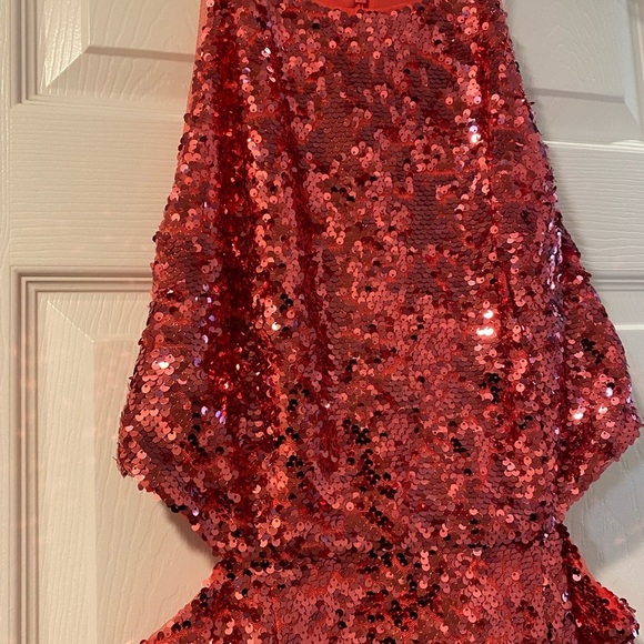 Donna Morgan Women’s Pink Sequin Maggie Halter Midi Dress Sleeveless New size 8 - Picture 6 of 16